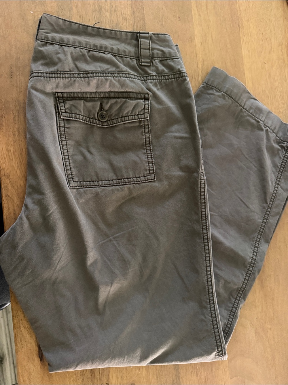 LOFT Womens Charcoal Gray Chinos